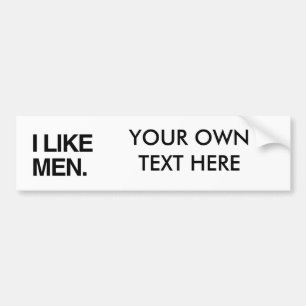 I LIKE MEN BUMPER STICKER