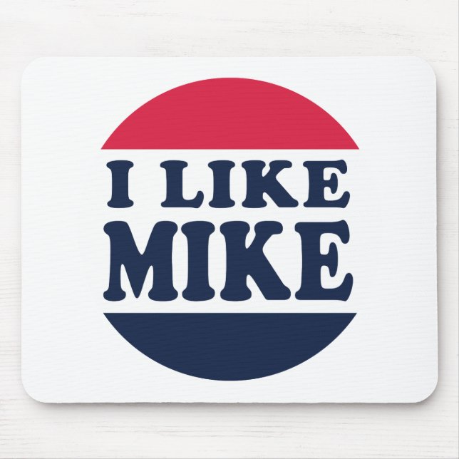 I-LIKE-MIKE-BUTTON MOUSE MAT (Front)