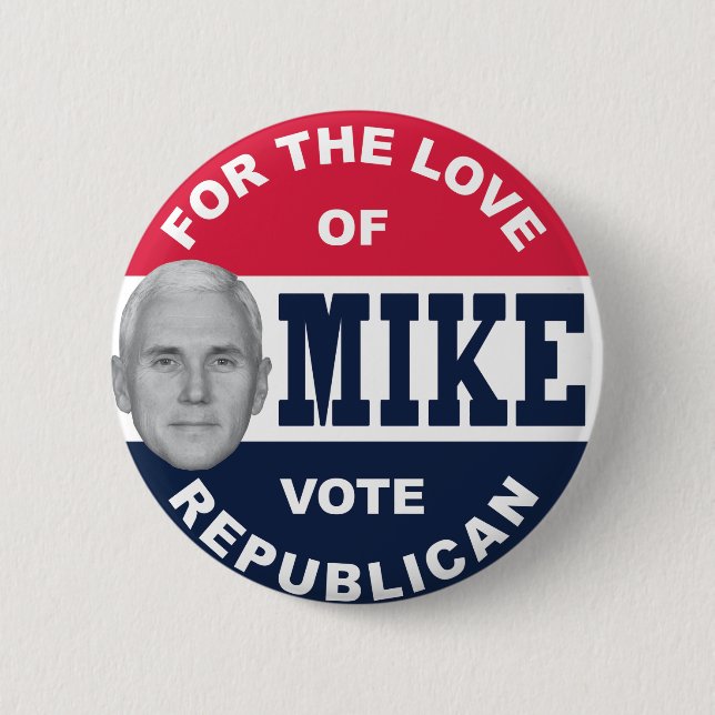I-LIKE-MIKE-BUTTON-REPUBLICAN 6 CM ROUND BADGE (Front)