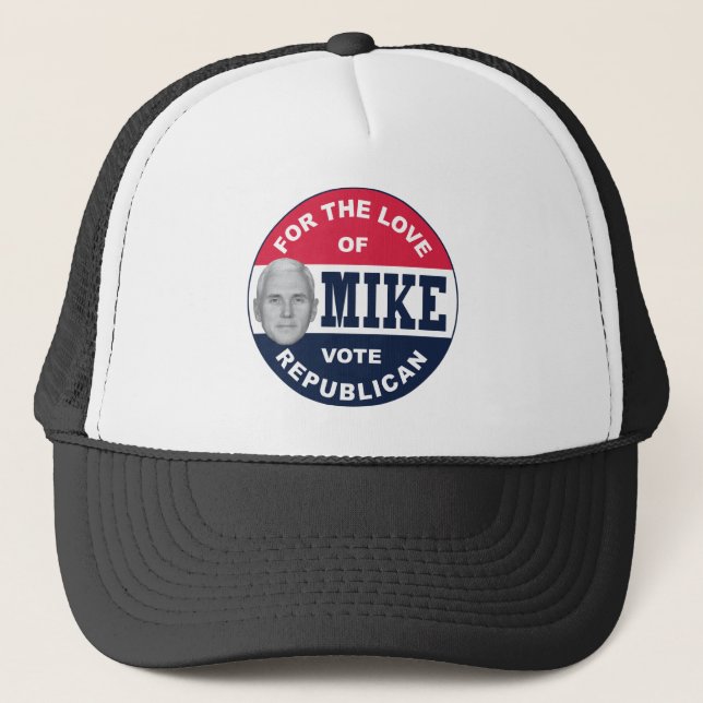 I-LIKE-MIKE-BUTTON-REPUBLICAN TRUCKER HAT (Front)