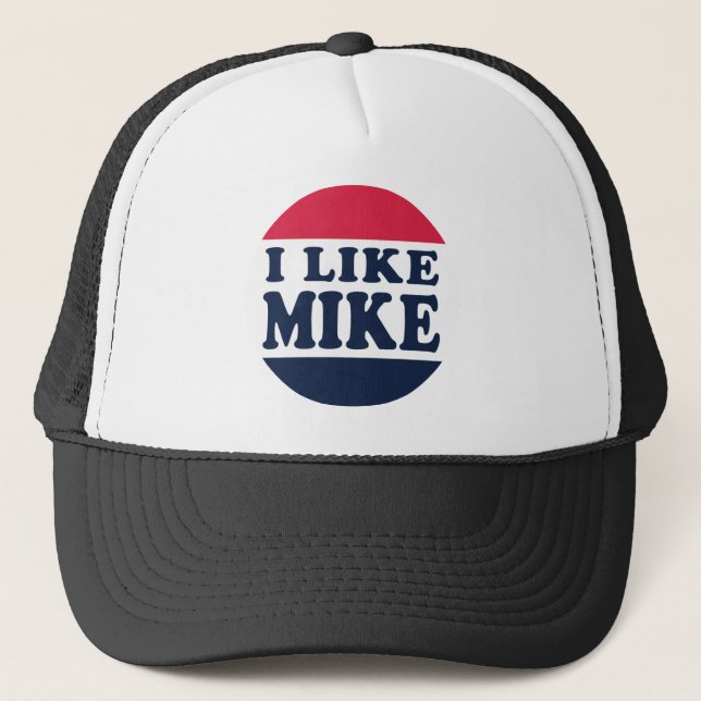 I-LIKE-MIKE-BUTTON TRUCKER HAT (Front)