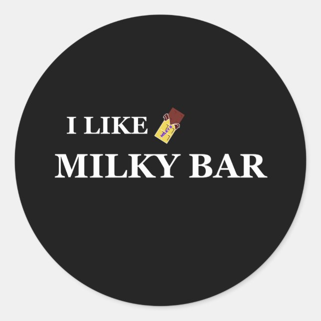 i like milky bar classic round sticker (Front)