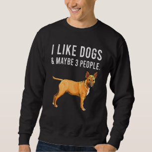 I Like Miniature Bull Terrier Dogs And Maybe 3 Peo Sweatshirt