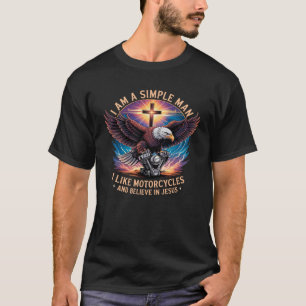 I like Motorcycles Believe in Jesus Biker Christia T-Shirt