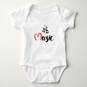 I like music. Love to music. Baby Bodysuit