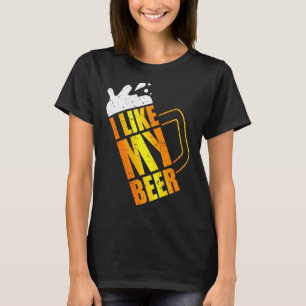 I Like My Beer. Beer Mug Funny Easy Costume Long S T-Shirt