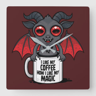 I Like My Coffee How I Like My Magic Square Wall Clock