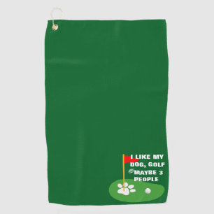 I Like My Dog Golf Towel   Personalised Golf Towel