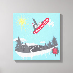 "I like My life" snowboarding canvas Print