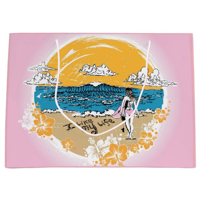 I like MY life surf girl gift bag (Front)