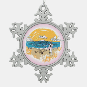 "I like MY life" surf girl ornament
