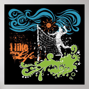 "I like MY life" Volleyball Poster