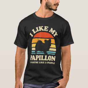 I Like My Papillon Continental Toy Spaniel Dog lov T-Shirt