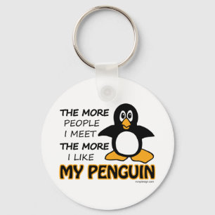 I Like My Penguin More Key Ring