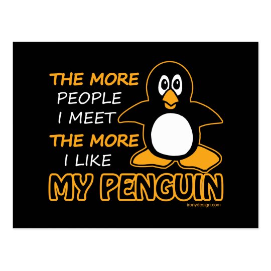 I Like My Penguin Postcard