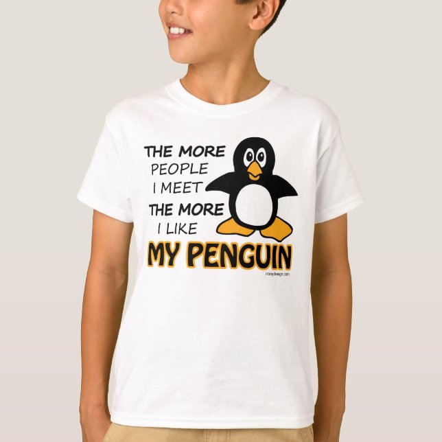 I Like My Penguin T-Shirt (Front)