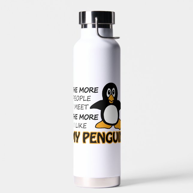 I Like My Penguin Water Bottle (Left)