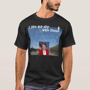 "I Like My Sky With Lines" Chemtrail T-Shirt
