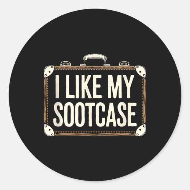 I Like My Suitcase Trump Viral Internet Humour Byr Classic Round Sticker (Front)