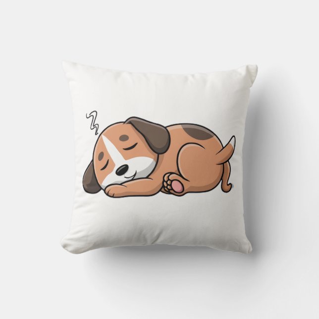 I Like Naps - Napping dog Cushion (Front)