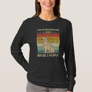 I Like Newfoundland And Maybe 3 People Retro 60s 7 T-Shirt
