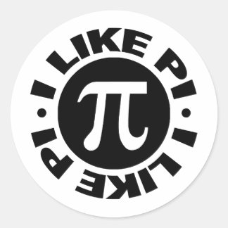 I Like Pi Classic Round Sticker