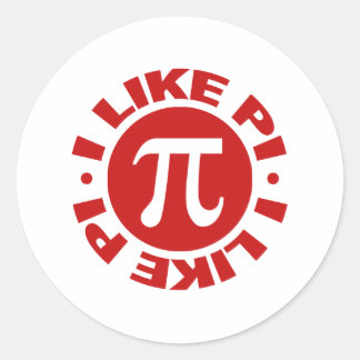 I Like Pi Classic Round Sticker
