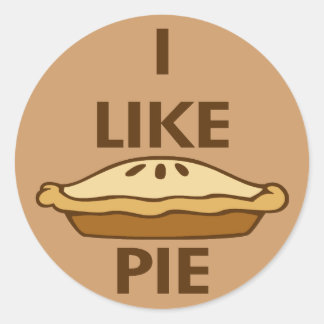 I Like Pie Classic Round Sticker