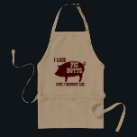 I like Pig Butts and I Cannot Lie BBQ Bacon Standard Apron<br><div class="desc">Show your appreciation for classic style rap lyrics ( I like Big Butts and I cannot lie ) with a southern bbq flavour!  Be your preferred pork bacon or barbeque,  you're sure make an delicious impression with this shirt!</div>