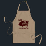 I like Pig Butts and I Cannot Lie BBQ Bacon Standard Apron<br><div class="desc">Show your appreciation for classic style rap lyrics ( I like Big Butts and I cannot lie ) with a southern bbq flavour!  Be your preferred pork bacon or barbeque,  you're sure make an delicious impression with this shirt!</div>