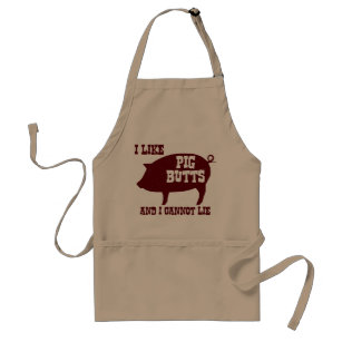 I like Pig Butts and I Cannot Lie BBQ Bacon Standard Apron