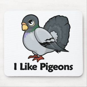I Like Pigeons Mouse Mat