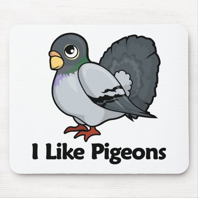 I Like Pigeons Mouse Mat (Front)