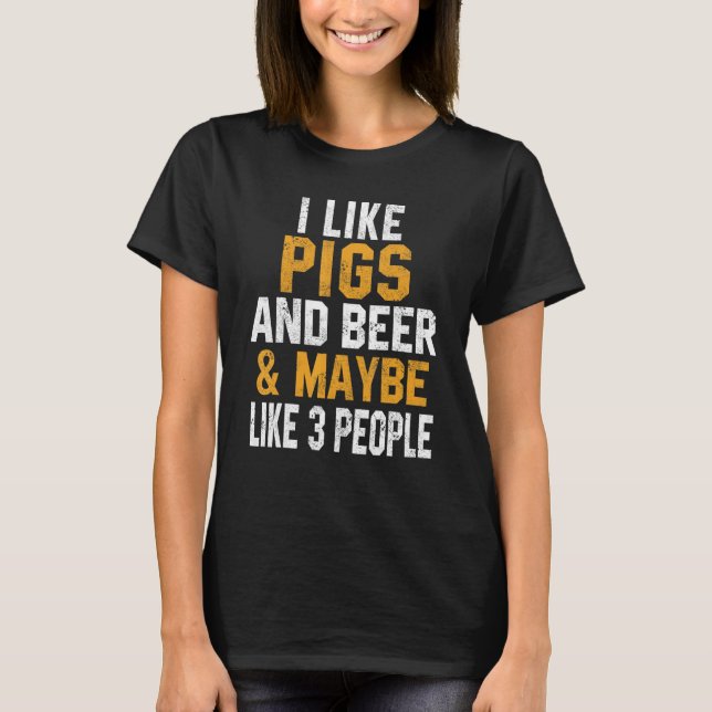 I Like Pigs And Beer   Farm Animals Life Women Dri T-Shirt (Front)