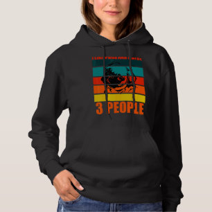 I Like Pugs And Maybe 3 People Vintage Retro Pugs Hoodie