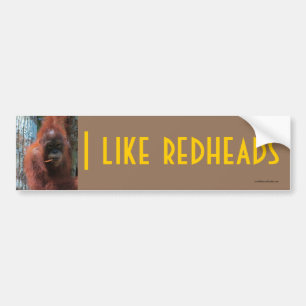I Like Redheads  - Wildlife Bumper Sticker