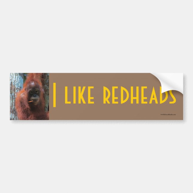 I Like Redheads  - Wildlife Bumper Sticker (Front)