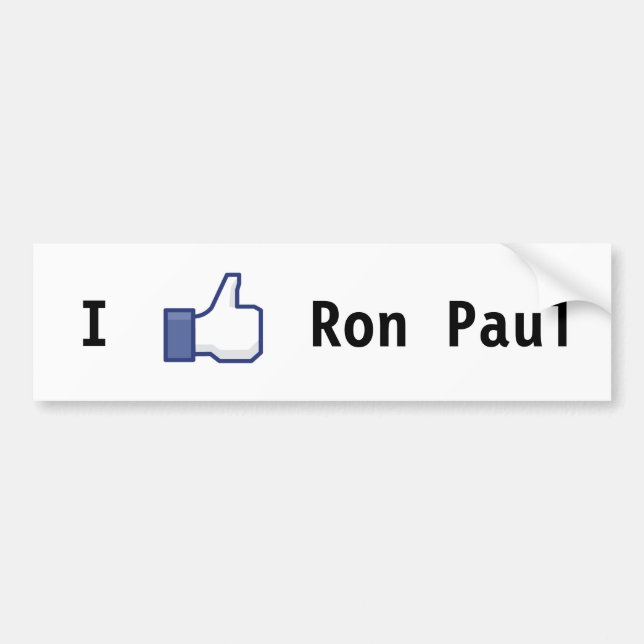 I Like Ron Paul Bumper Sticker (Front)
