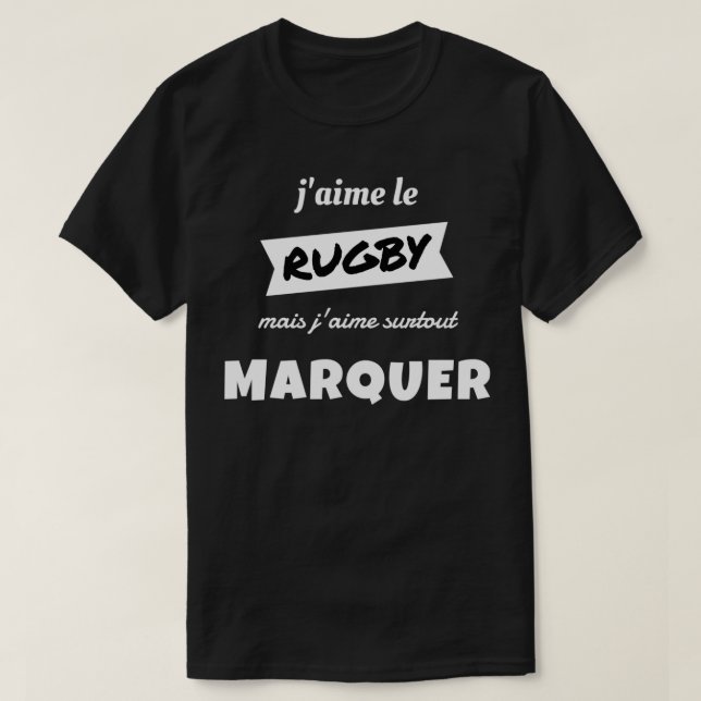 I like RUGBY but I especially like to MARK T-Shirt (Design Front)