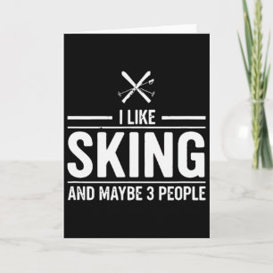 I Like Skiing Mountain Card