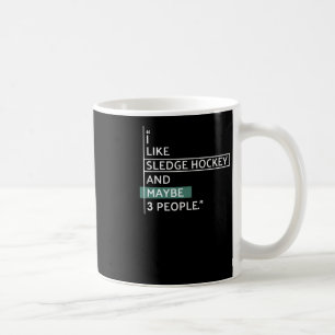 I Like Sledge Hockey Sticker Coffee Mug