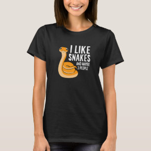 I Like Snakes And Maybe 3 People Snake Reptile T-Shirt