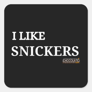 i like snickers square sticker