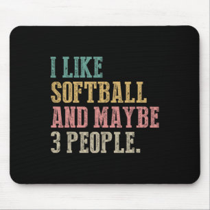 I Like Softll And Maybe 3 People Funny Vintage Sof Mouse Mat