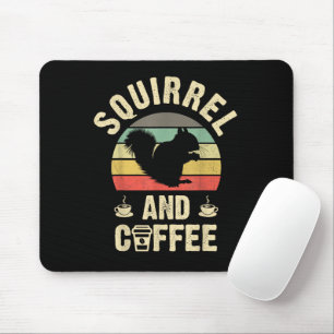 I like Squirrel & Coffee Funny vintage Pet theme l Mouse Mat