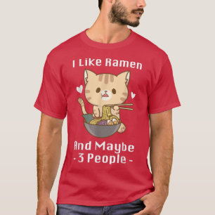 I Like Sushi And Maybe 3 People Anime Japan Cat Su T-Shirt