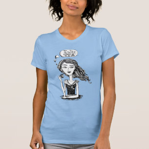 I Like Tea Ink Drawing Girl T-Shirt