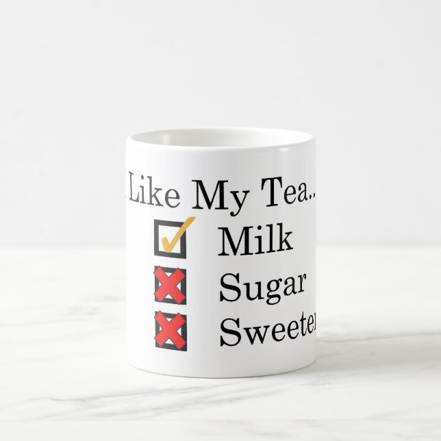 I Like...  Tea with Milk no Sugar Coffee Mug (Center)