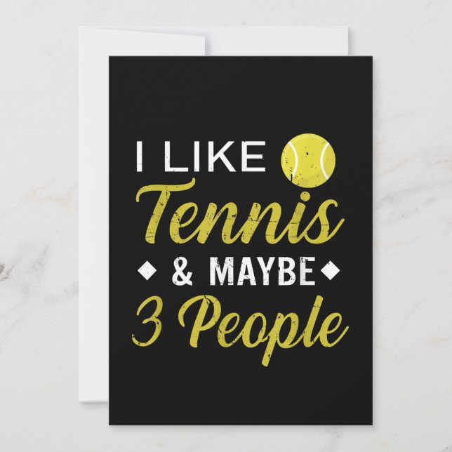 i like tennis and maybe 3 people   tennis save the date (Front)