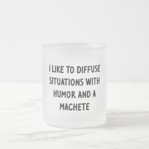 I Like to Diffuse Situations Frosted Glass Coffee Mug